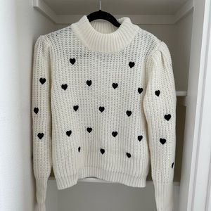Free the Roses heart embroidered sweater
